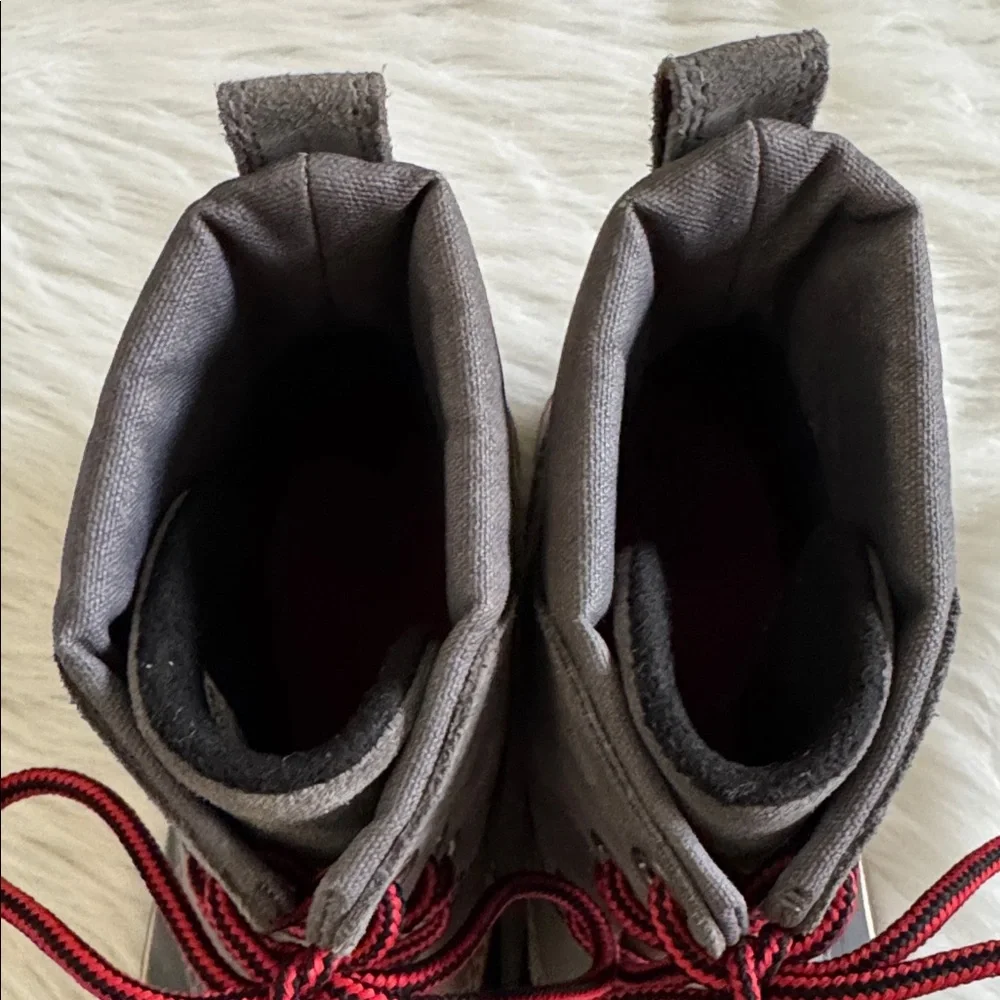 Sorel Big Kids Slimpack Lace Waterproof Winter Snow Gray & Black Boots Size 4